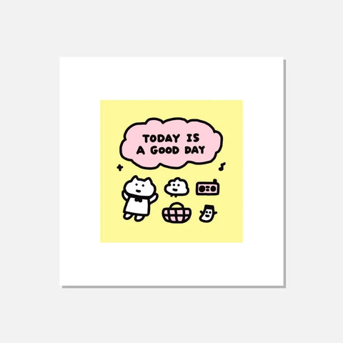 [Faraphic Studio] “Silly Squares” Art Print with Stand 💩