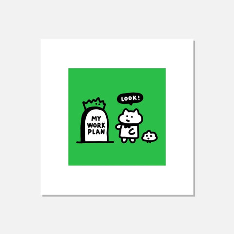 [Faraphic Studio] “Silly Squares” Art Print with Stand 💩