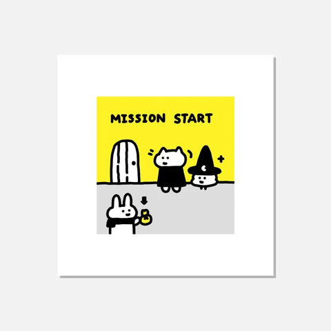 [Faraphic Studio] “Silly Squares” Art Print with Stand 💩