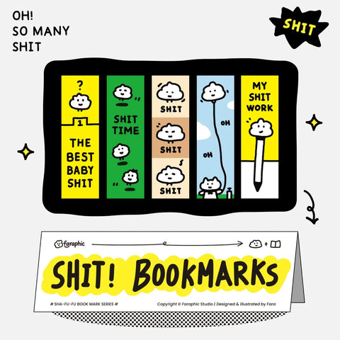 [Faraphic Studio] Sh*tty Bookmarks 💩