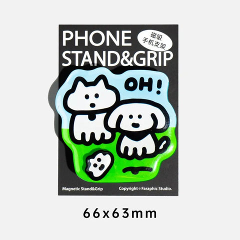 [Faraphic Studio] Silly Magnetic Phone Stand & Grip 💩