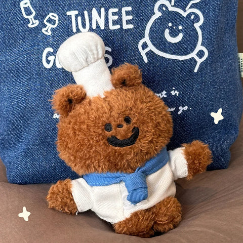 [TUNEE GOODS] Chef Bear Plush Bag Charm 🧸🍽️