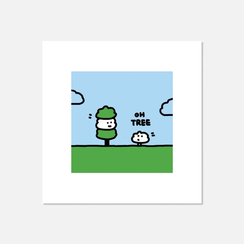[Faraphic Studio] “Silly Squares” Art Print with Stand 💩