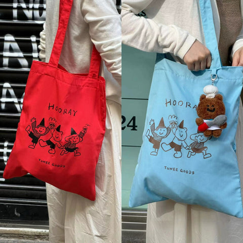 [TUNEE GOODS] "Hooray!" Tote Bag 🧸🛍️