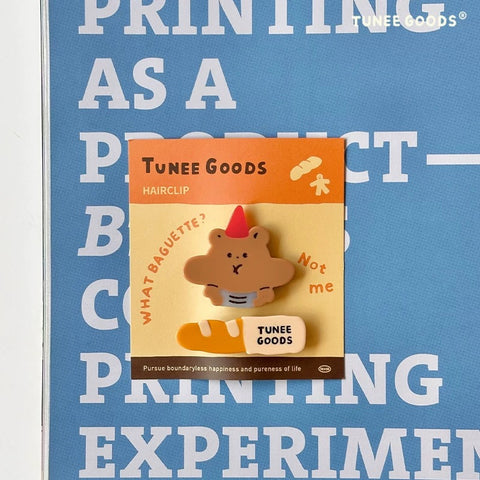 [TUNEE GOODS] Chef Bear Hair Clip 🧸🥖
