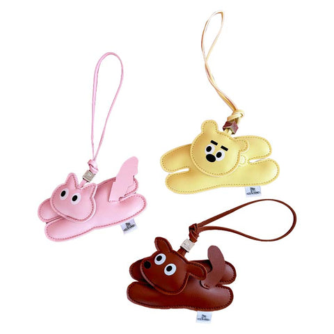 [CILINPARK] Flying Pals Leather Bag Charm