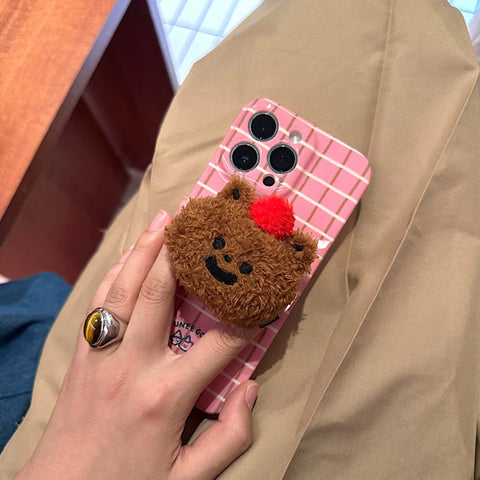 [TUNEE GOODS] Smiley Bear Phone Pop Socket 🧸📱
